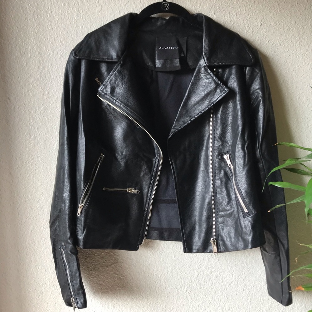 NEVER WORN OlivaCoues Leather Jacket